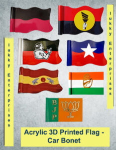 lukky enterprises - Acrylic 3d printed flag