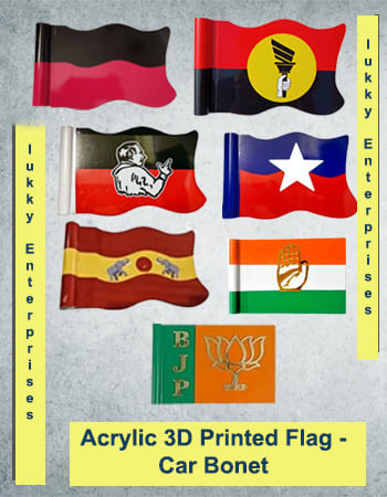 lukky enterprises - Acrylic 3d printed flag